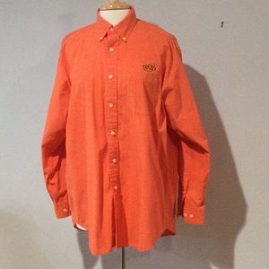 Crable Sportswear Shrink Controlled Button Front Collared OSU Shirt Size L